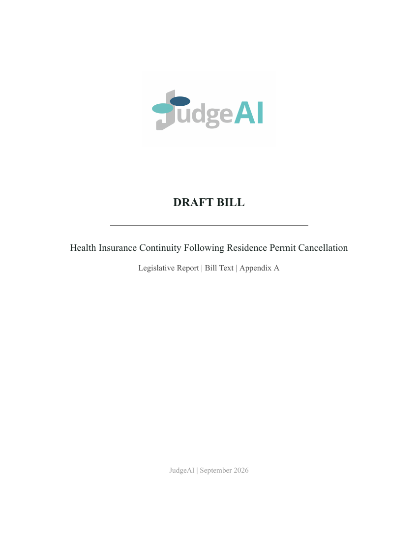 Health Insurance Continuity Following Residence Permit Cancellation — original PDF cover